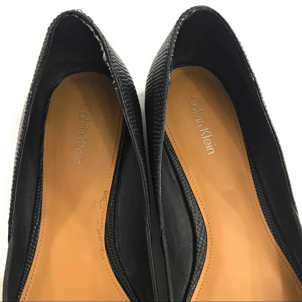 (Sold)Calvin Klein Womens Black Pointy Flats 8 1/2 - Picture 4 of 8